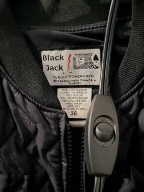 Black Jack Unisex Heated Jacket 36 ( Xsmall Small )